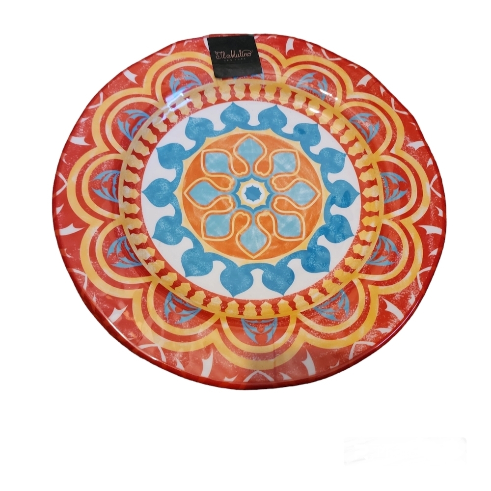 IL Mulino Melamine 2 Dinner Plates Turkish Print